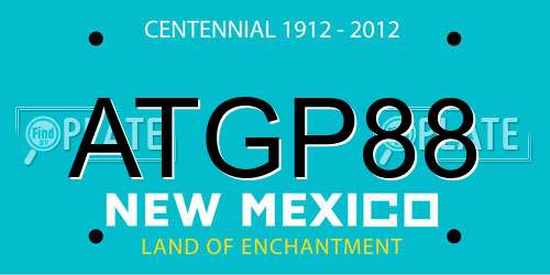 ATGP88 New Mexico License Plate