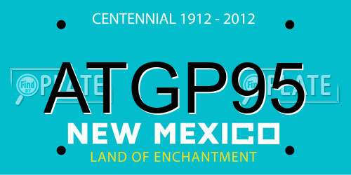 ATGP95 New Mexico License Plate