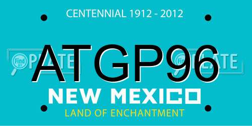 ATGP96 New Mexico License Plate