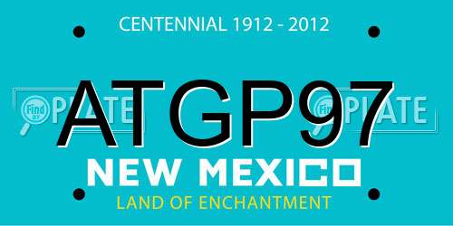 ATGP97 New Mexico License Plate