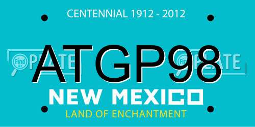 ATGP98 New Mexico License Plate