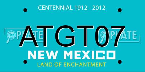 ATGT07 New Mexico License Plate