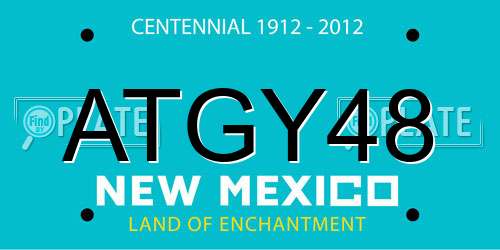 ATGY48 New Mexico License Plate