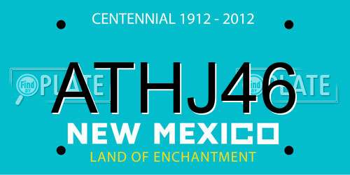 ATHJ46 New Mexico License Plate