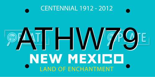 ATHW79 New Mexico License Plate