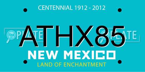 ATHX85 New Mexico License Plate