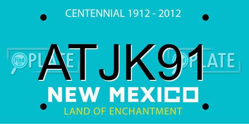 ATJK91 New Mexico License Plate
