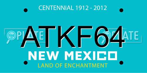 ATKF64 New Mexico License Plate