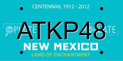 ATKP48 New Mexico License Plate