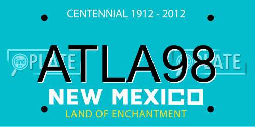 ATLA98 New Mexico License Plate