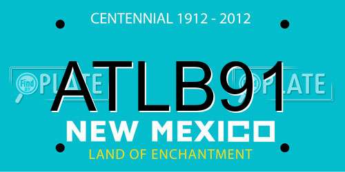 ATLB91 New Mexico License Plate