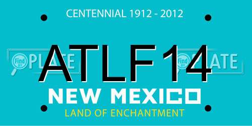 ATLF14 New Mexico License Plate