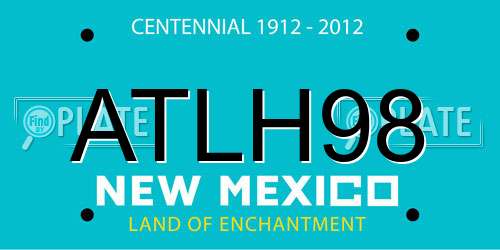 ATLH98 New Mexico License Plate