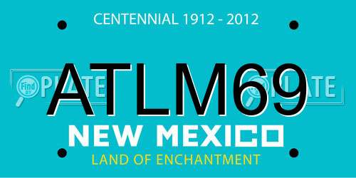 ATLM69 New Mexico License Plate