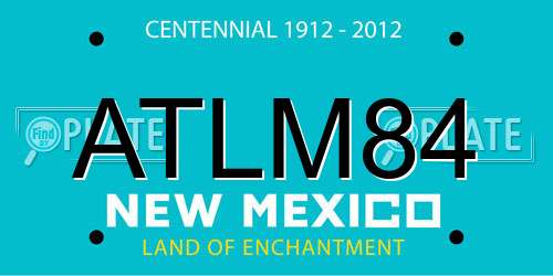 ATLM84 New Mexico License Plate