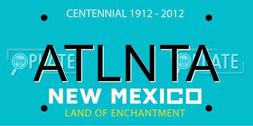 ATLNTA New Mexico License Plate