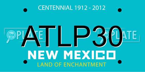 ATLP30 New Mexico License Plate