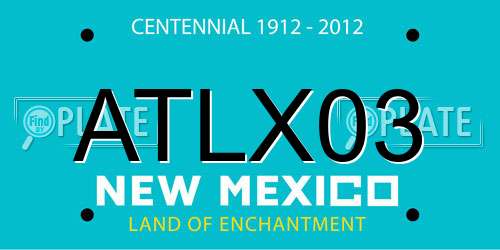 ATLX03 New Mexico License Plate