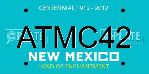 ATMC42 New Mexico License Plate