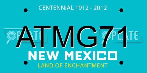 ATMG71 New Mexico License Plate