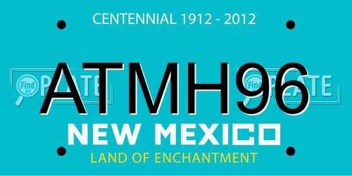ATMH96 New Mexico License Plate