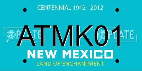 ATMK01 New Mexico License Plate