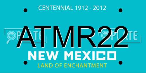 ATMR22 New Mexico License Plate