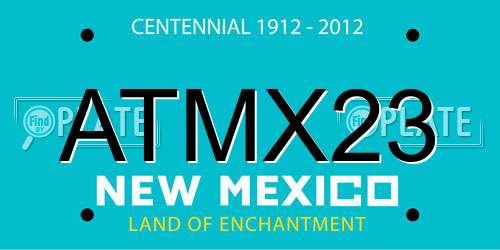 ATMX23 New Mexico License Plate