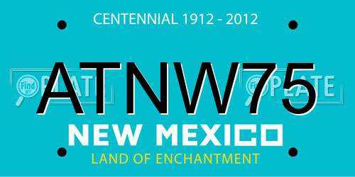 ATNW75 New Mexico License Plate