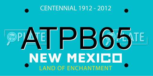 ATPB65 New Mexico License Plate