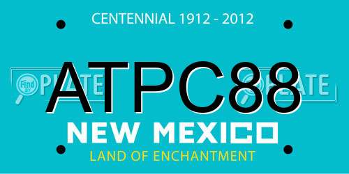 ATPC88 New Mexico License Plate
