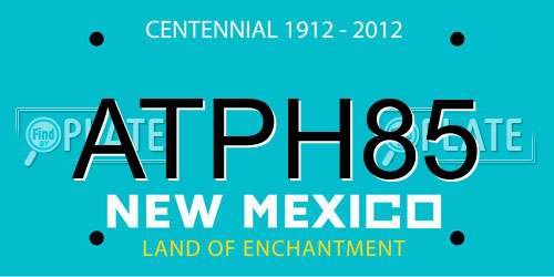 ATPH85 New Mexico License Plate