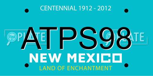 ATPS98 New Mexico License Plate
