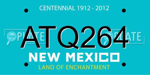 ATQ264 New Mexico License Plate