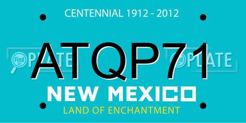 ATQP71 New Mexico License Plate