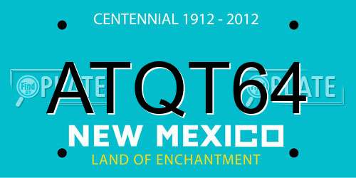 ATQT64 New Mexico License Plate
