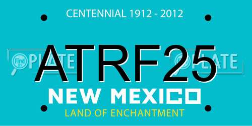 ATRF25 New Mexico License Plate
