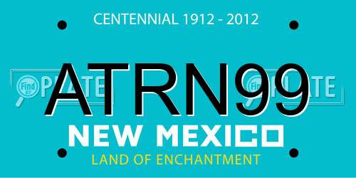 ATRN99 New Mexico License Plate