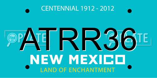 ATRR36 New Mexico License Plate