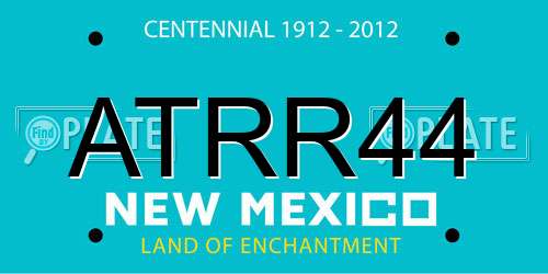 ATRR44 New Mexico License Plate