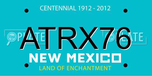 ATRX76 New Mexico License Plate