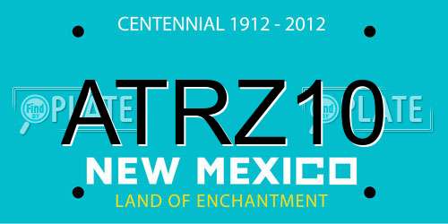 ATRZ10 New Mexico License Plate