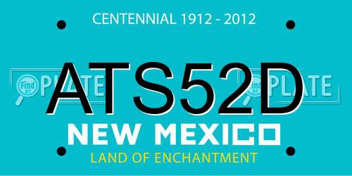 ATS52D New Mexico License Plate