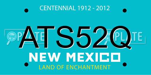 ATS52Q New Mexico License Plate