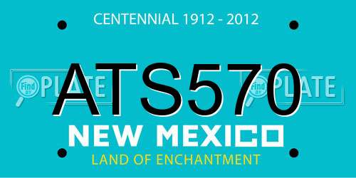 ATS570 New Mexico License Plate