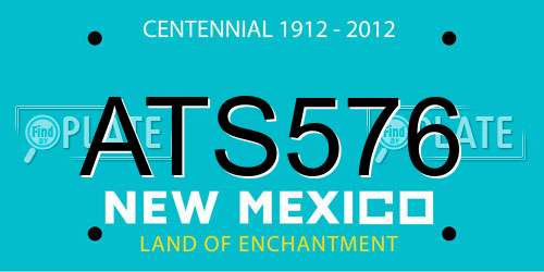 ATS576 New Mexico License Plate