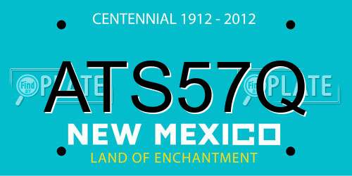 ATS57Q New Mexico License Plate