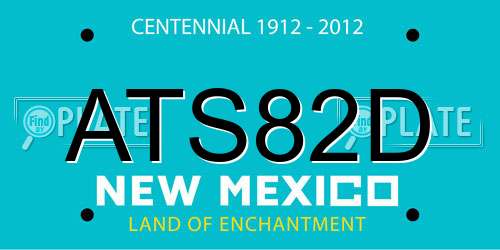 ATS82D New Mexico License Plate