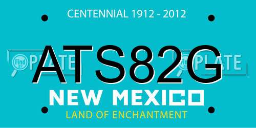 ATS82G New Mexico License Plate