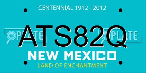 ATS82Q New Mexico License Plate